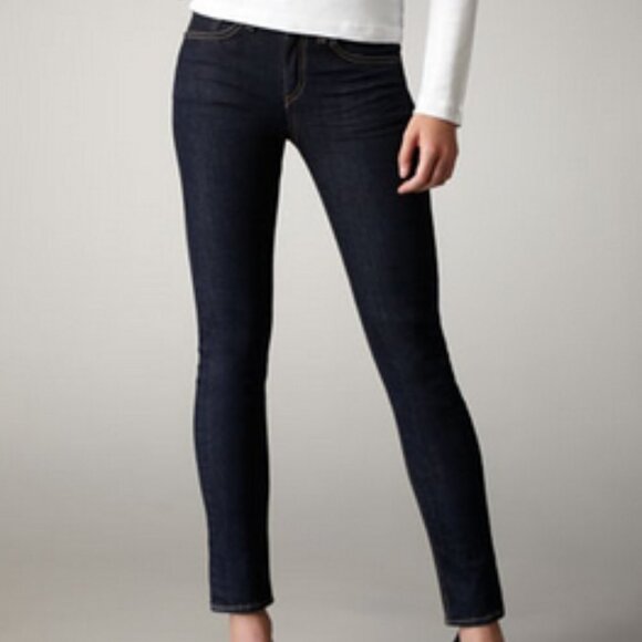 Rag and Bone High Rise Skinny Jean Dark Blue Wash Stretch 25 - Picture 1 of 16